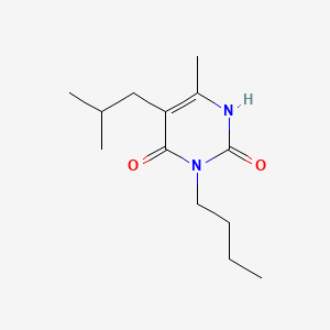 molecular formula C13H22N2O2 B12920511 3-Butyl-5-isobutyl-6-methyluracil CAS No. 92107-29-4