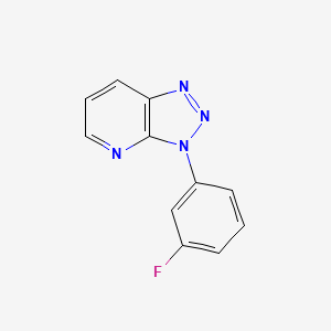 molecular formula C11H7FN4 B12920518 3-(3-Fluorophenyl)-3H-[1,2,3]triazolo[4,5-b]pyridine CAS No. 62051-95-0