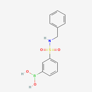molecular formula C13H14BNO4S B1292056 N-Benzyl 3-boronobenzenesulfonamide CAS No. 690662-91-0