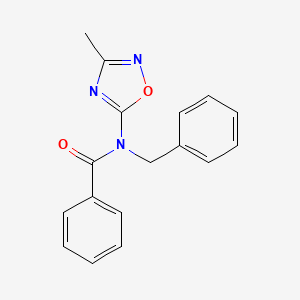 molecular formula C17H15N3O2 B12920593 N-Benzyl-N-(3-methyl-1,2,4-oxadiazol-5-yl)benzamide CAS No. 62347-54-0