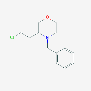 molecular formula C13H18ClNO B12920596 4-Benzyl-3-(2-chloroethyl)morpholine 
