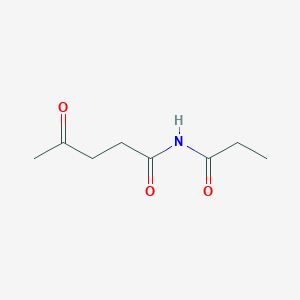 molecular formula C8H13NO3 B129206 4-oxo-N-propanoylpentanamide CAS No. 152123-52-9