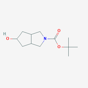 molecular formula C12H21NO3 B1292068 tert-Butyl 5-hydroxyhexahydrocyclopenta[c]pyrrole-2(1H)-carboxylate CAS No. 203663-25-6