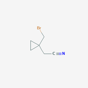 molecular formula C6H8BrN B1292069 2-[1-(bromomethyl)cyclopropyl]acetonitrile CAS No. 338392-48-6