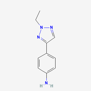 molecular formula C10H12N4 B12920719 4-(2-Ethyl-2H-1,2,3-triazol-4-yl)aniline CAS No. 89220-94-0