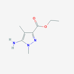 molecular formula C8H13N3O2 B1292081 Ethyl 5-amino-1,4-dimethyl-1H-pyrazole-3-carboxylate CAS No. 1174305-86-2