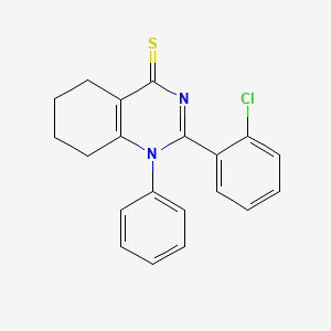molecular formula C20H17ClN2S B12920841 2-(2-Chlorophenyl)-1-phenyl-5,6,7,8-tetrahydroquinazoline-4(1H)-thione CAS No. 62721-97-5