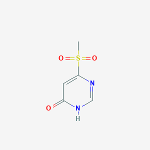 molecular formula C5H6N2O3S B12921156 6-(Methylsulfonyl)pyrimidin-4(1h)-one CAS No. 89322-92-9