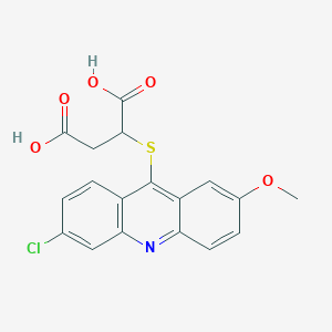 molecular formula C18H14ClNO5S B12921165 2-(6-Chloro-2-methoxyacridin-9-yl)sulfanylbutanedioic acid CAS No. 5442-51-3