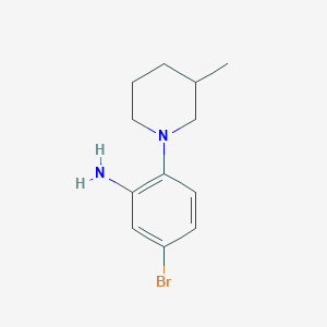molecular formula C12H17BrN2 B1292133 5-Bromo-2-(3-methylpiperidin-1-yl)aniline CAS No. 1016806-74-8
