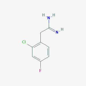 molecular formula C8H8ClFN2 B1292135 2-(2-Chloro-4-fluorophenyl)acetimidamide 