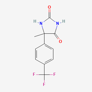 molecular formula C11H9F3N2O2 B1292144 5-Methyl-5-[4-(trifluoromethyl)phenyl]imidazolidine-2,4-dione 