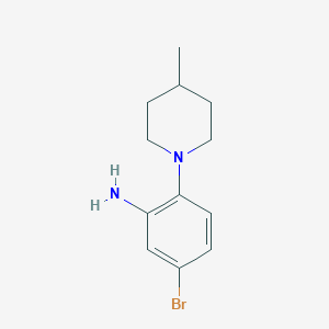 molecular formula C12H17BrN2 B1292171 5-Bromo-2-(4-methyl-1-piperidinyl)aniline CAS No. 1017028-07-7