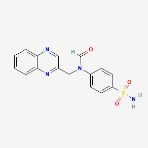 molecular formula C16H14N4O3S B12921879 N-[(Quinoxalin-2-yl)methyl]-N-(4-sulfamoylphenyl)formamide CAS No. 62294-94-4
