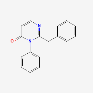 molecular formula C17H14N2O B12921920 2-Benzyl-3-phenylpyrimidin-4(3H)-one CAS No. 89069-90-9