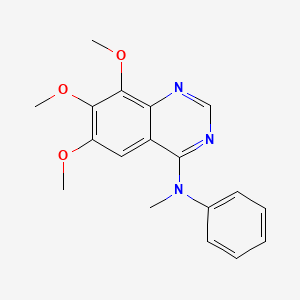 molecular formula C18H19N3O3 B12921978 6,7,8-Trimethoxy-N-methyl-N-phenylquinazolin-4-amine CAS No. 174892-23-0