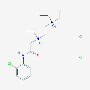 molecular formula C16H28Cl3N3O B012922 2'-Chloro-2-((2-(diethylamino)ethyl)ethylamino)acetanilide dihydrochloride CAS No. 101651-60-9