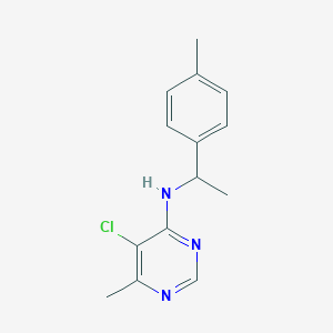 molecular formula C14H16ClN3 B12922005 5-Chloro-6-methyl-N-[1-(4-methylphenyl)ethyl]pyrimidin-4-amine CAS No. 83942-38-5