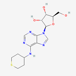 molecular formula C15H21N5O4S B12922113 N-Thian-4-yladenosine CAS No. 403789-32-2