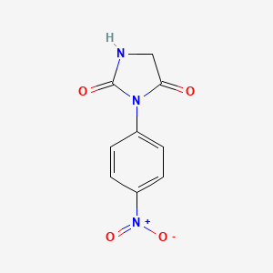 molecular formula C9H7N3O4 B12922126 3-(4-Nitrophenyl)imidazolidine-2,4-dione CAS No. 62101-57-9