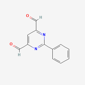 molecular formula C12H8N2O2 B12922128 2-Phenylpyrimidine-4,6-dicarbaldehyde CAS No. 80109-86-0