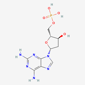 molecular formula C10H15N6O6P B12922154 2,6-Diaminopurine nucleotide CAS No. 4546-60-5
