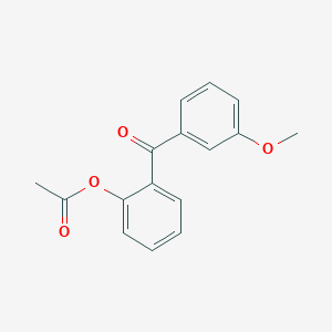 molecular formula C16H14O4 B1292220 2-Acetoxy-3'-methoxybenzophenone CAS No. 890098-83-6