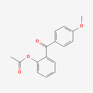 molecular formula C16H14O4 B1292221 2-Acetoxy-4'-methoxybenzophenone CAS No. 890098-85-8