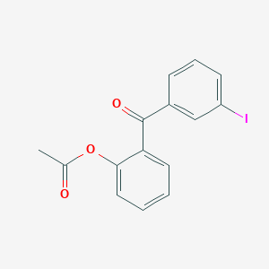 molecular formula C15H11IO3 B1292227 2-Acetoxy-3'-iodobenzophenone CAS No. 890099-25-9