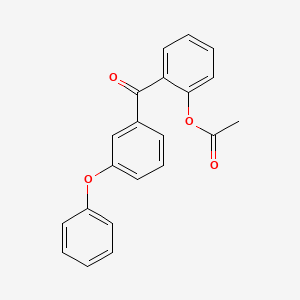 molecular formula C21H16O4 B1292230 2-Acetoxy-3'-phenoxybenzophenone CAS No. 890099-37-3