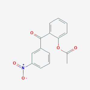 molecular formula C15H11NO5 B1292232 2-乙酰氧基-3'-硝基苯甲酮 CAS No. 890098-32-5