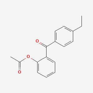 molecular formula C17H16O3 B1292236 2-Acetoxy-4'-ethylbenzophenone CAS No. 37135-48-1