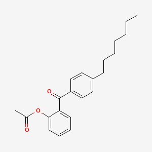 molecular formula C22H26O3 B1292239 2-Acetoxy-4'-heptylbenzophenone CAS No. 890098-50-7
