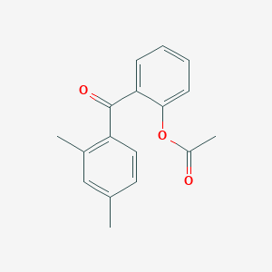 molecular formula C17H16O3 B1292249 2-Acetoxy-2',4'-methylbenzophenone CAS No. 890099-03-3