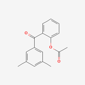 molecular formula C17H16O3 B1292253 2-Acetoxy-3',5'-methylbenzophenone CAS No. 890099-15-7