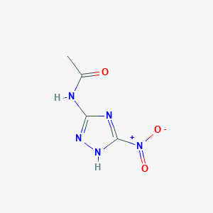 molecular formula C4H5N5O3 B12922533 3-Acetylamino-5-nitro-1,2,4-triazole CAS No. 3572-23-4