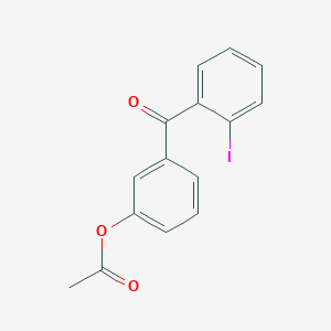 molecular formula C15H11IO3 B1292263 3-Acetoxy-2'-iodobenzophenone CAS No. 890099-63-5