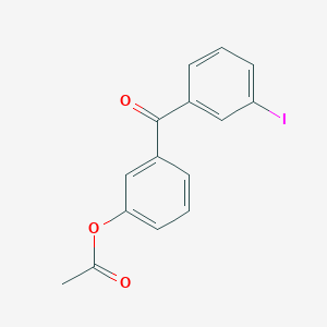 molecular formula C15H11IO3 B1292264 3-Acetoxy-3'-iodobenzophenone CAS No. 890099-65-7