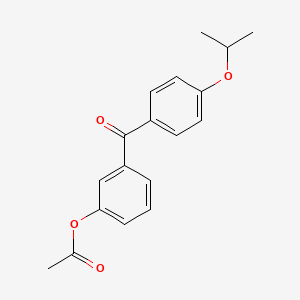 molecular formula C18H18O4 B1292271 3-Acetoxy-4'-isopropoxybenzophenone CAS No. 890099-84-0