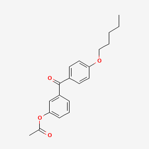 molecular formula C20H22O4 B1292280 3-Acetoxy-4'-pentyloxybenzophenone CAS No. 890100-06-8