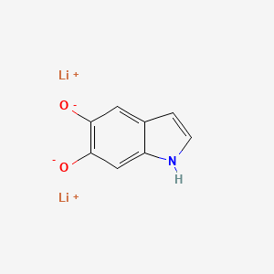 molecular formula C8H5Li2NO2 B12922808 Lithium 1H-indole-5,6-bis(olate) 