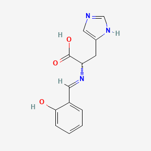 molecular formula C13H13N3O3 B12922815 N-[(6-Oxocyclohexa-2,4-dien-1-ylidene)methyl]-L-histidine CAS No. 63546-38-3