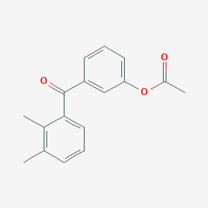 molecular formula C17H16O3 B1292283 3-Acetoxy-2',3'-dimethylbenzophenone CAS No. 890099-05-5