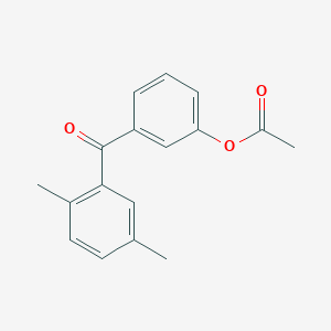 molecular formula C17H16O3 B1292285 3-Acetoxy-2',5'-dimethylbenzophenone CAS No. 890099-11-3