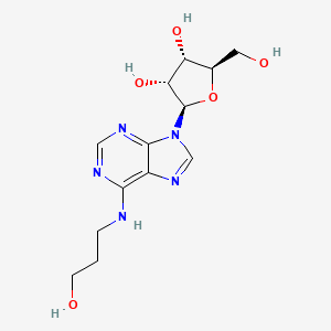 molecular formula C13H19N5O5 B12922866 N-(3-Hydroxypropyl)adenosine CAS No. 35662-05-6
