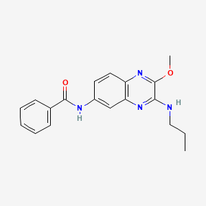 molecular formula C19H20N4O2 B12922876 N-(2-Methoxy-3-(propylamino)quinoxalin-6-yl)benzamide CAS No. 862123-21-5