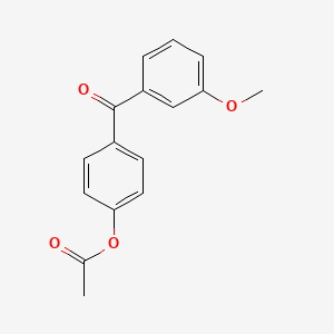 molecular formula C16H14O4 B1292289 4-Acetoxy-3'-methoxybenzophenone CAS No. 890099-29-3