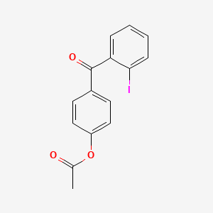 molecular formula C15H11IO3 B1292292 4-Acetoxy-2'-iodobenzophenone CAS No. 890099-48-6