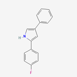 molecular formula C16H12FN B12922923 2-(4-fluorophenyl)-4-phenyl-1H-pyrrole CAS No. 862201-39-6