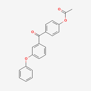 molecular formula C21H16O4 B1292297 4-Acetoxy-3'-phenoxybenzophenone CAS No. 890099-58-8